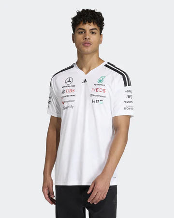 Mercedes Mens 2026 Team Driver Tee White