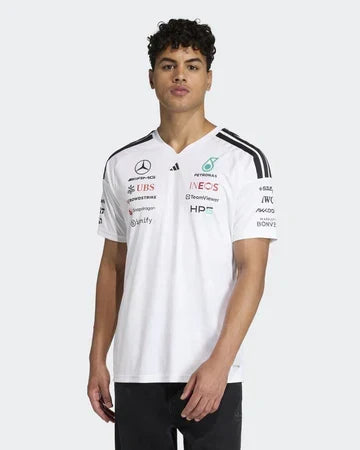 Mercedes Mens 2026 Team Driver Tee White