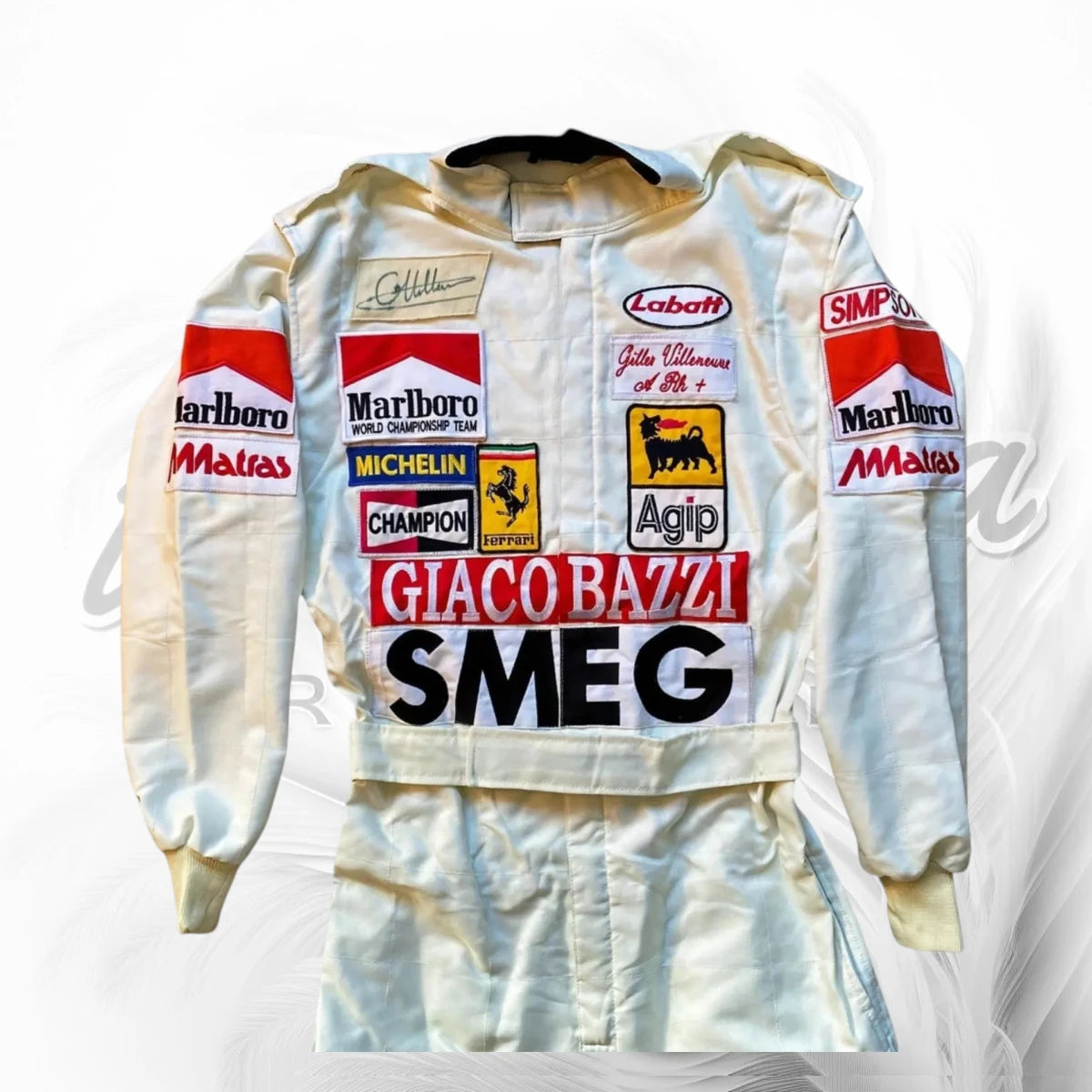 Gilles Villeneuve 1980 Ferrari F1 Racing Suit Replica
