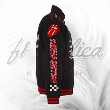 Rolling Stones x NASCAR Racing Jacket  Vintage Black Twill Jacket