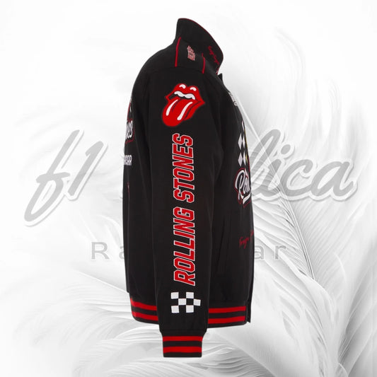Rolling Stones x NASCAR Racing Jacket  Vintage Black Twill Jacket