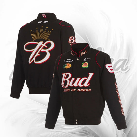 Budweiser NASCAR  Black Vintage Motorsport Jacket