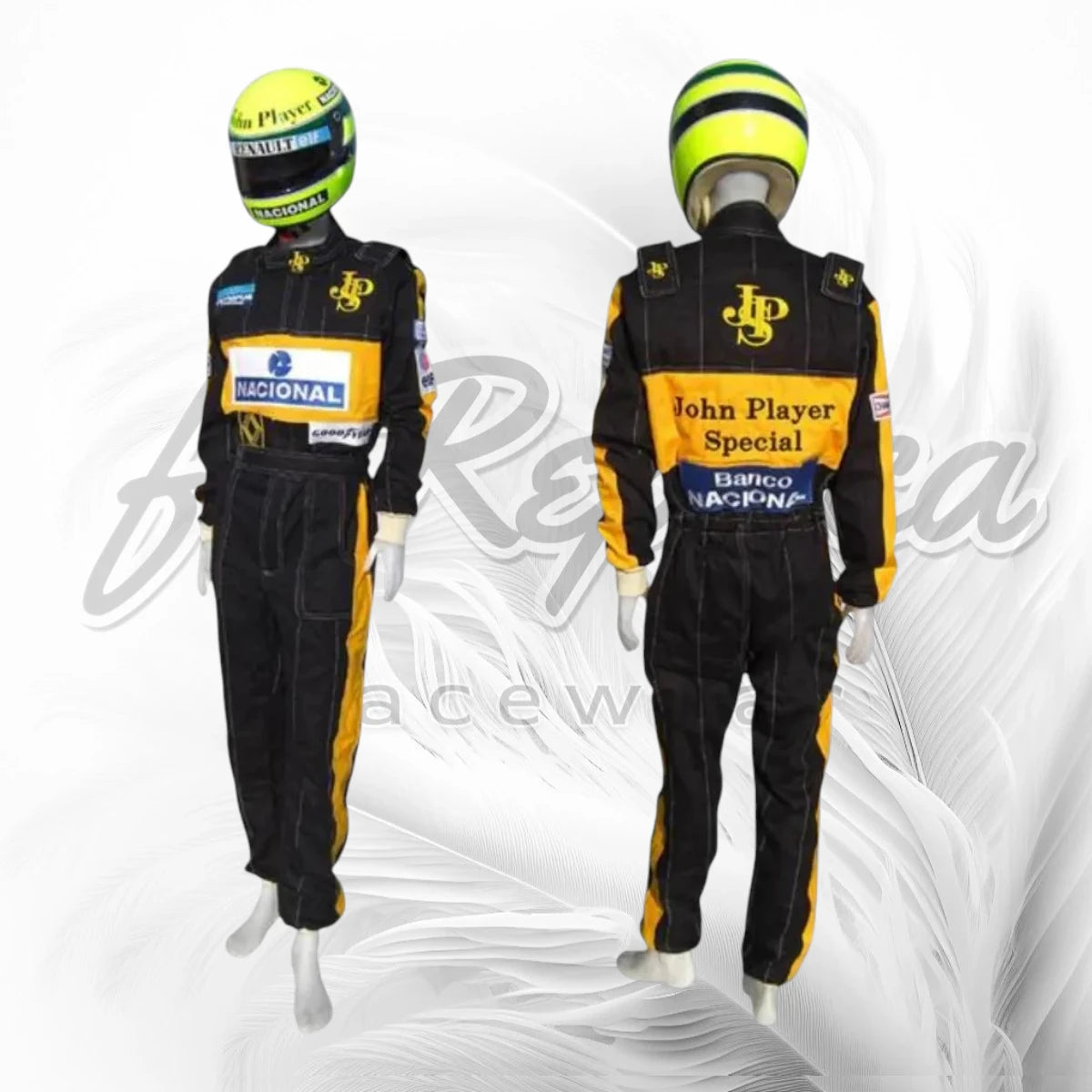 Ayrton Senna 1985 Lotus Honda JPS F1 Racing Suit Replica