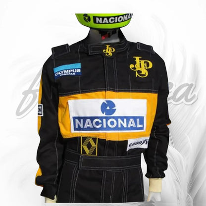 Ayrton Senna 1985 Lotus Honda JPS F1 Racing Suit Replica