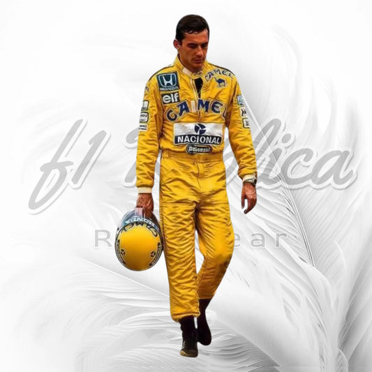 Ayrton Senna 1987 Camel Lotus Honda F1 Racing Suit Replica