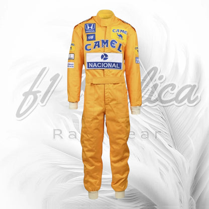 Ayrton Senna 1987 Camel Lotus Honda F1 Racing Suit Replica