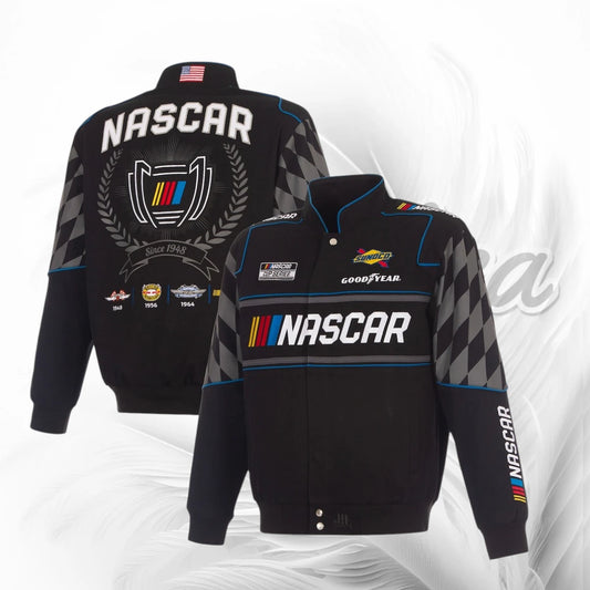 NASCAR Cup Series Racing Vintage Black Motorsport Jacket
