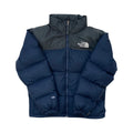 The North Face Matte Navy Blue & Grey Puffer Jacket
