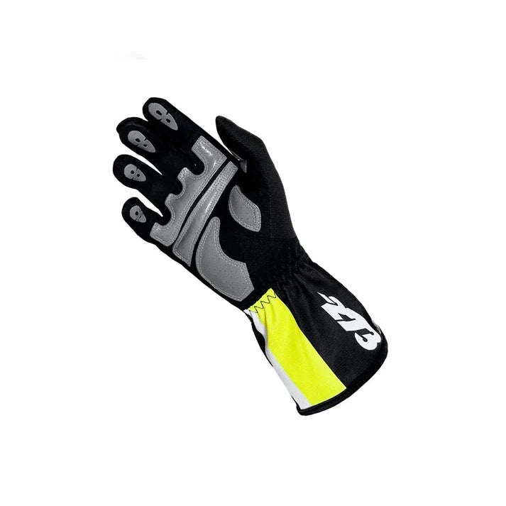 SNAP Fluo Black_White_Yellow Racing Gloves