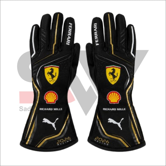 Scuderia Ferrari Inspired 2026 F1 Racing Gloves