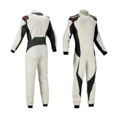 White Go-Kart Car Racing Wear