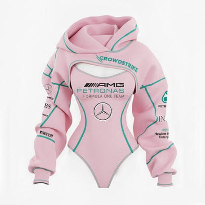 Mercedes AMG Petronas F1 Inspired Bodysuit Hoodie