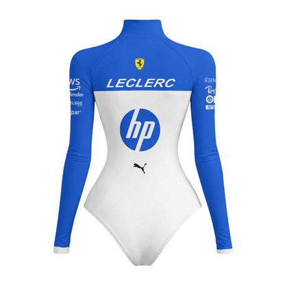 Charles Leclerc F1 Bodysuit | Blue & White Racing Suit