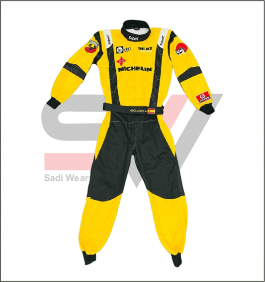 Classic Seat Rally Racing Suit – Yellow Motorsport Outfit