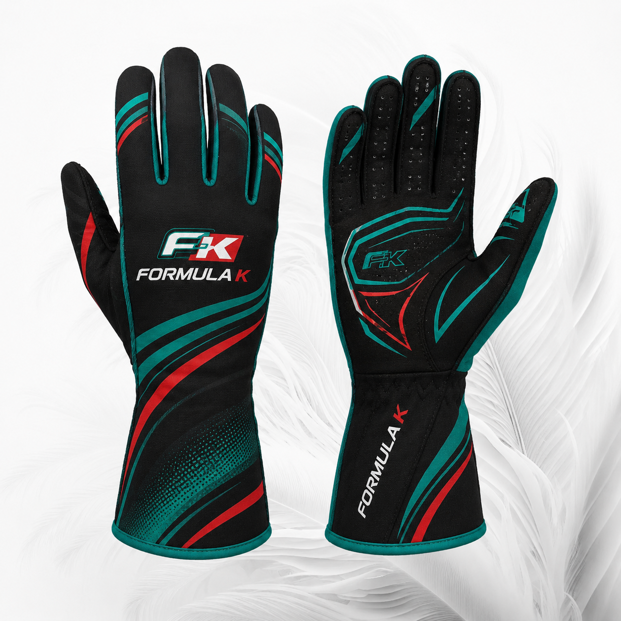 FK Formula K Black Kart Racing Gloves