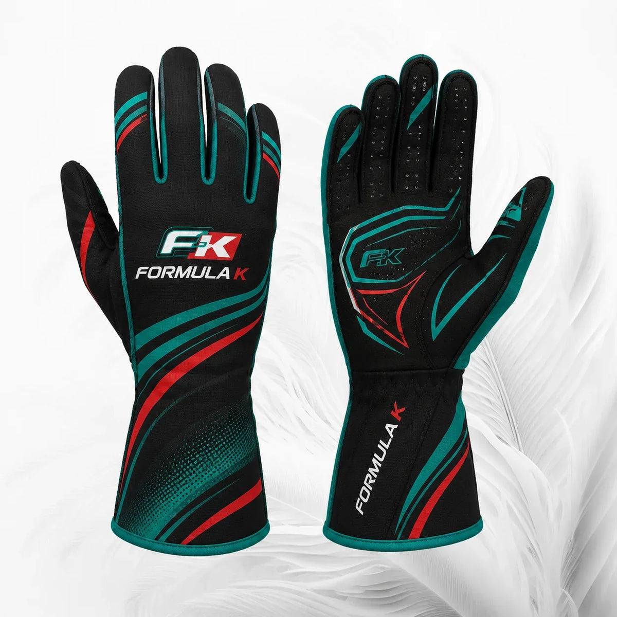 FK Formula K Black Kart Racing Gloves