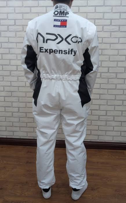 F1 Movie APXGP Racing Suit 2025 white and black front racing suit