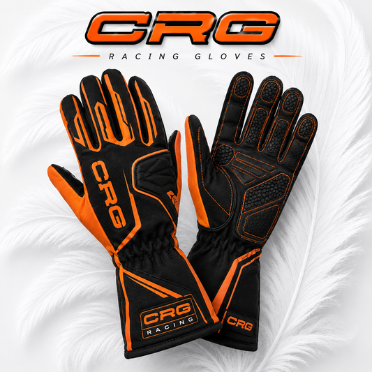 CRG Black Orange Racing Gloves