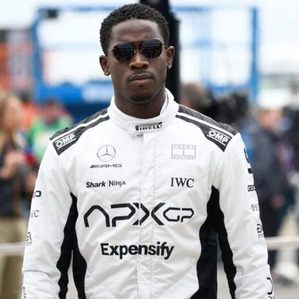 F1 Movie APXGP Racing Suit 2025 white and black front racing suit