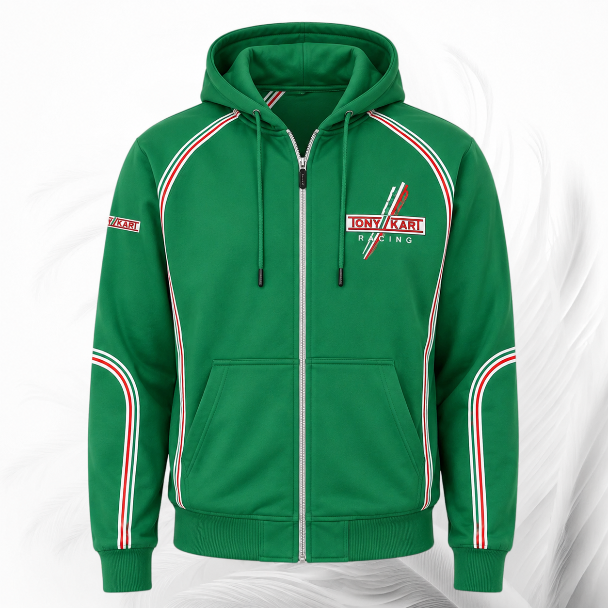 Tony Kart Racing Green Zip-Up Hoodie