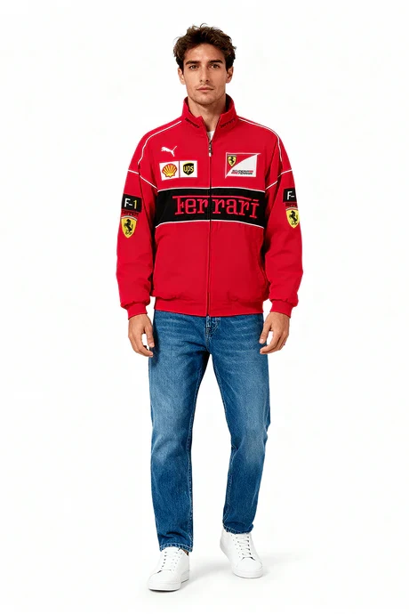 F1 Ferrari Vintage Racing Jacket - Red Edition