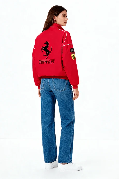 F1 Ferrari Vintage Racing Jacket - Red Edition