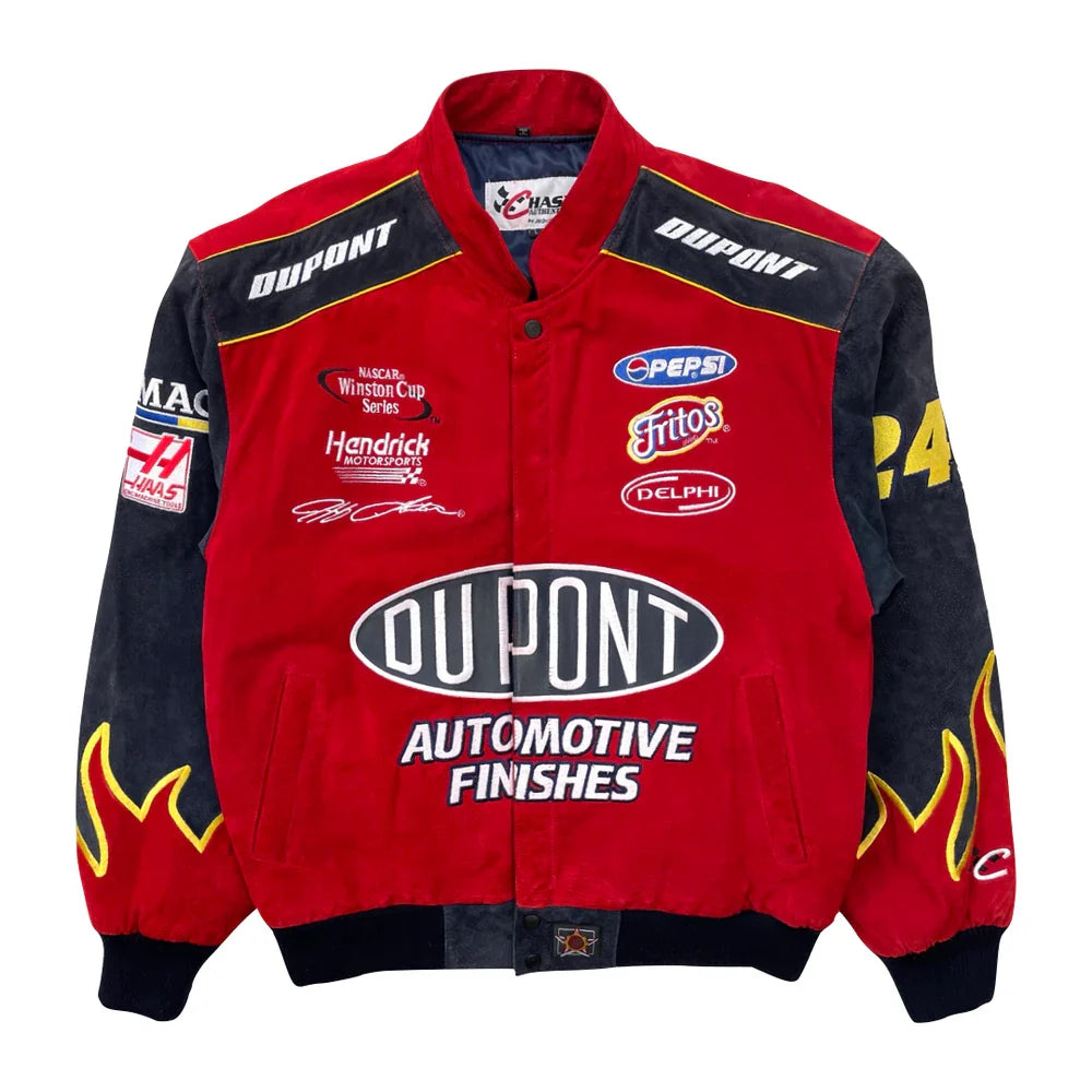 Vintage DuPont Suede Nascar Racing Jacket