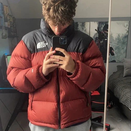 The North Face Light Maroon Red Puffer Jacket