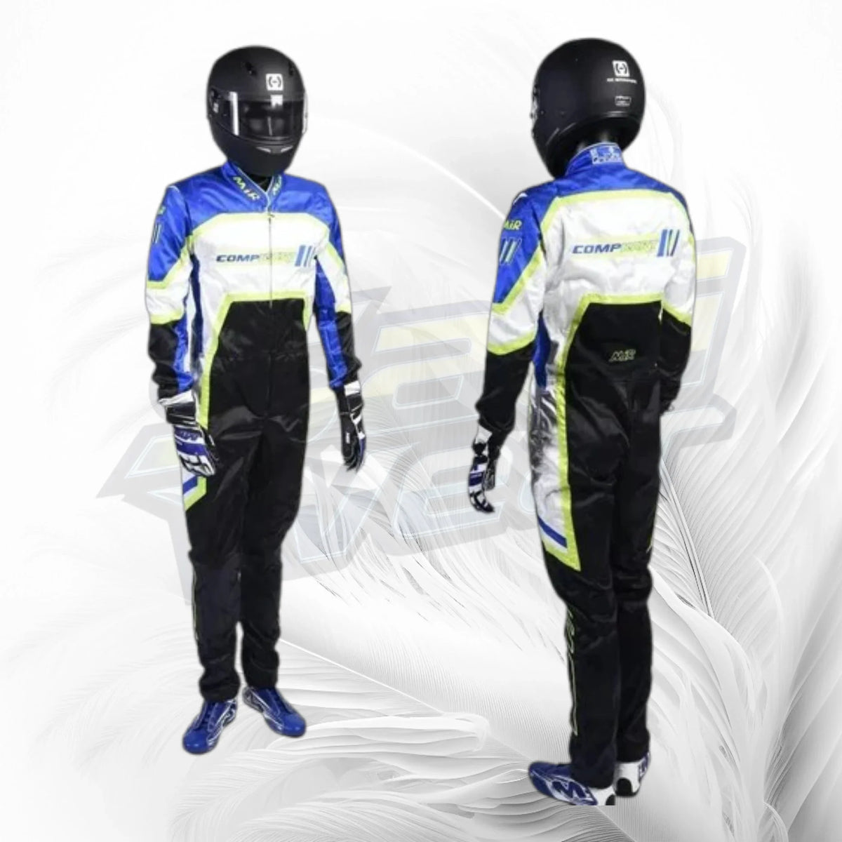 New Compkart Racing Suit Blue-White