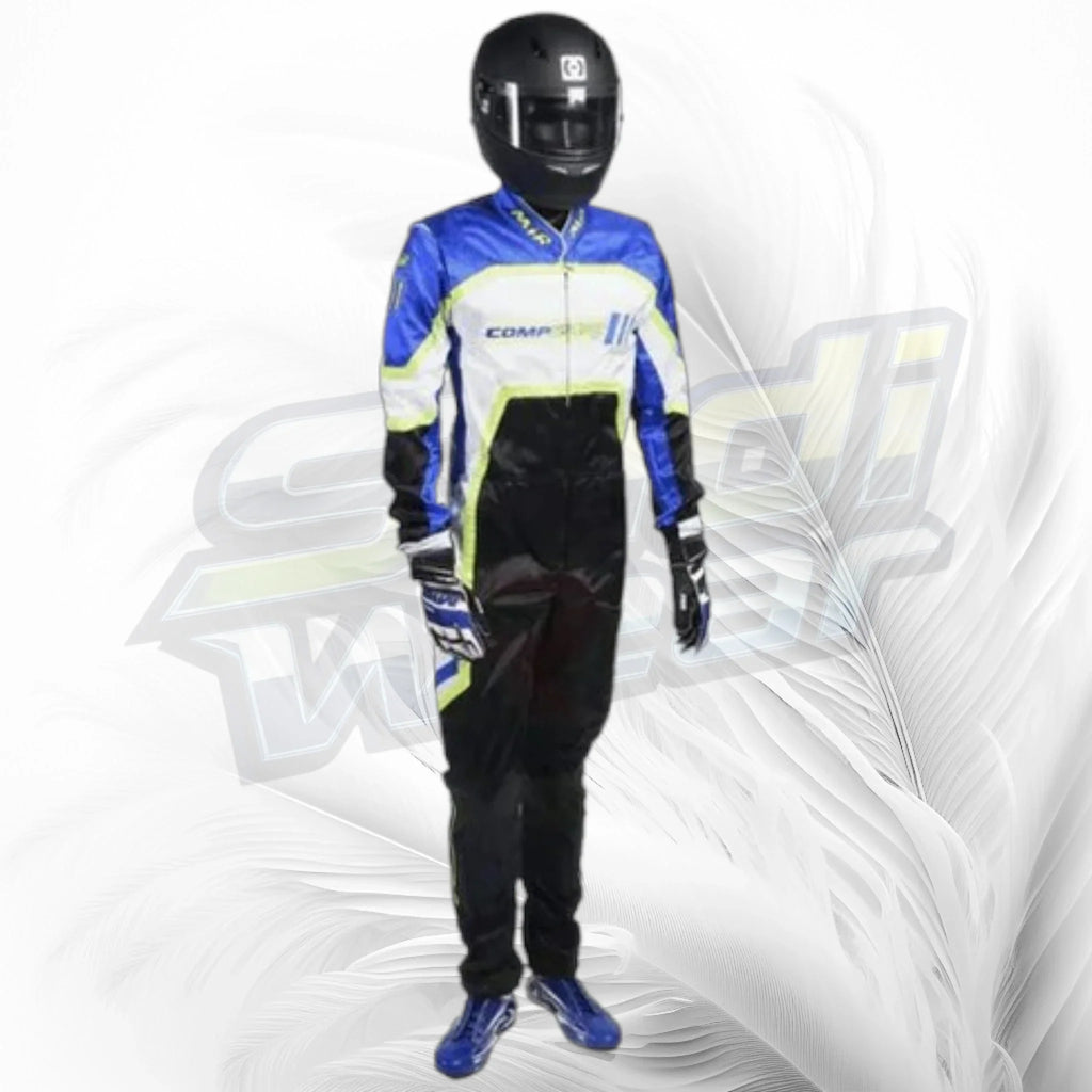 New Compkart Racing Suit Blue-White