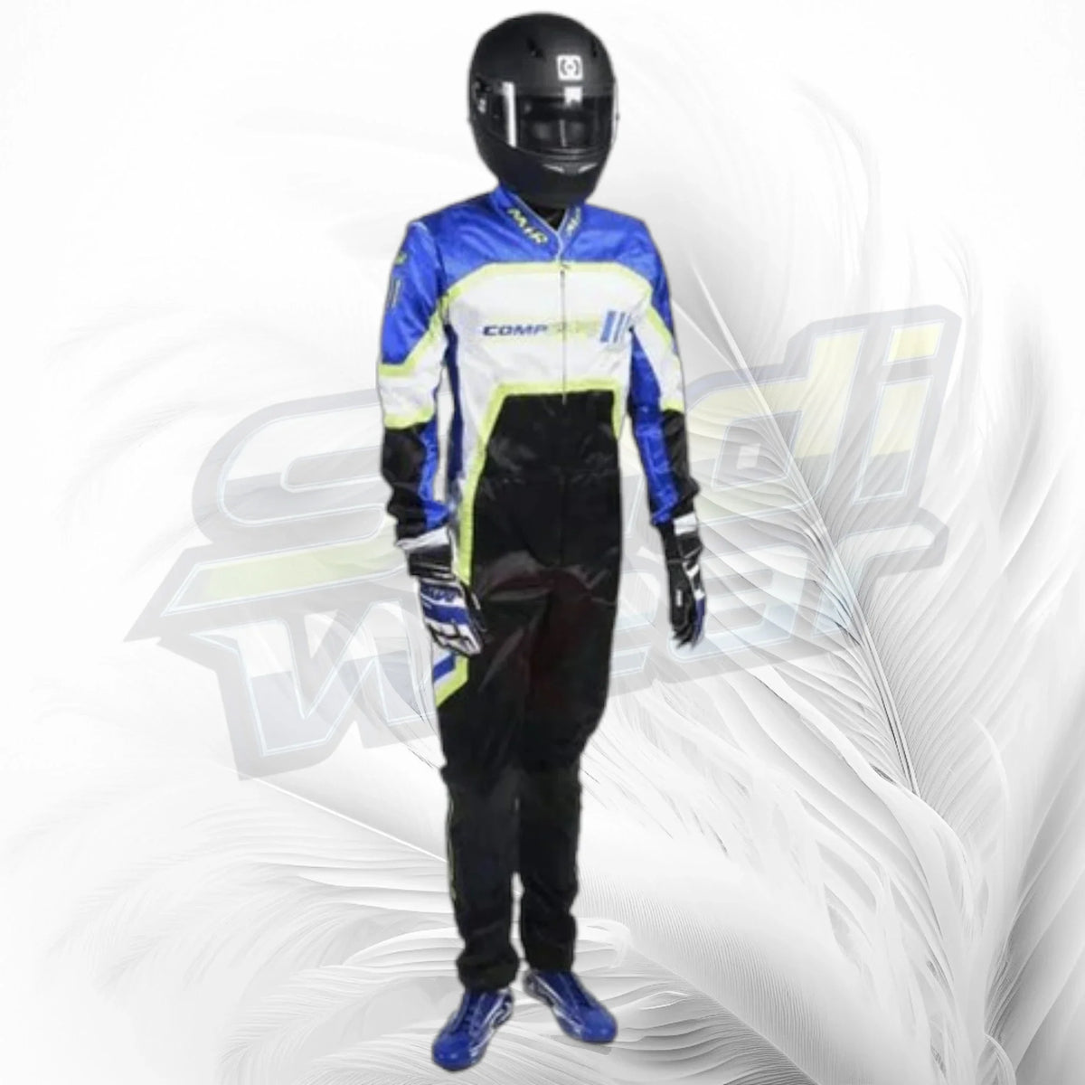 New Compkart Racing Suit Blue-White