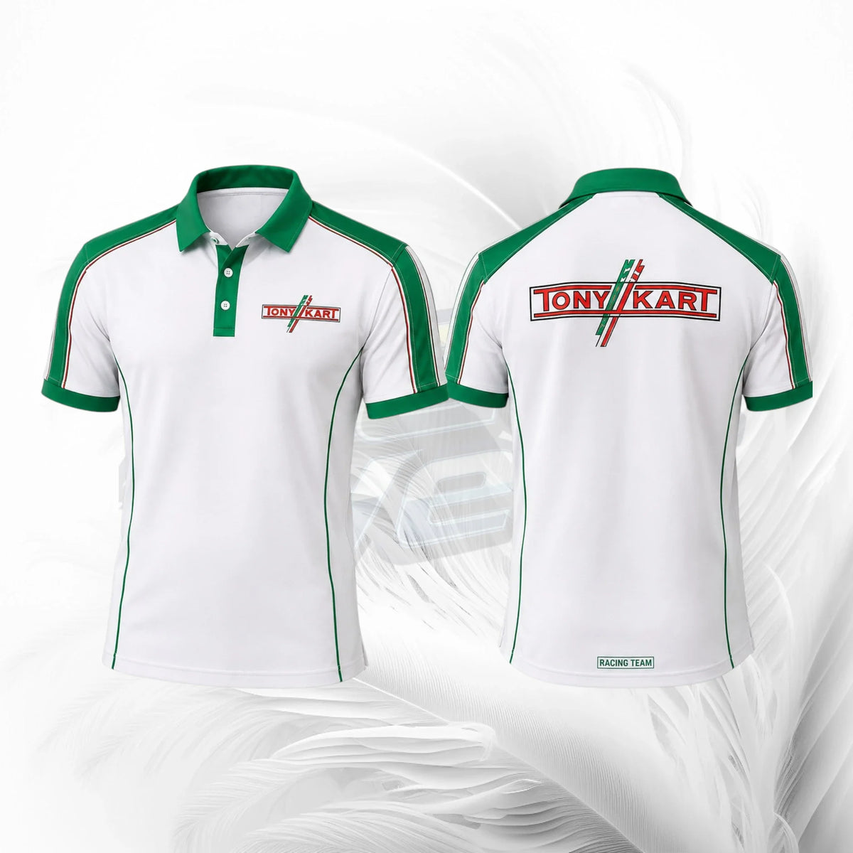 Tony Kart Racing Polo Shirt White Green