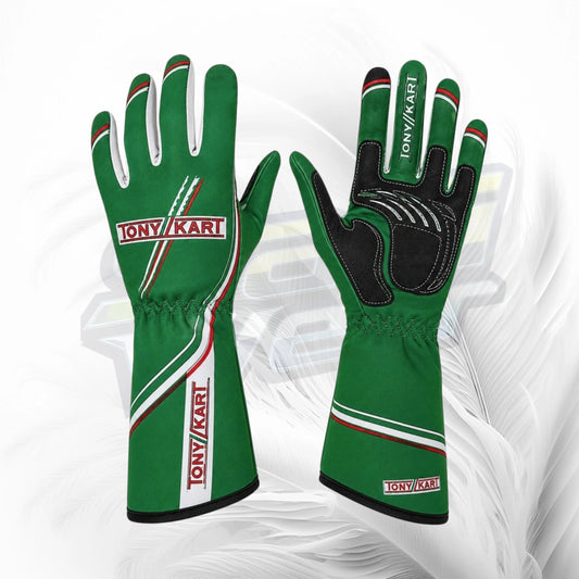 Tony Kart Green Racing Gloves