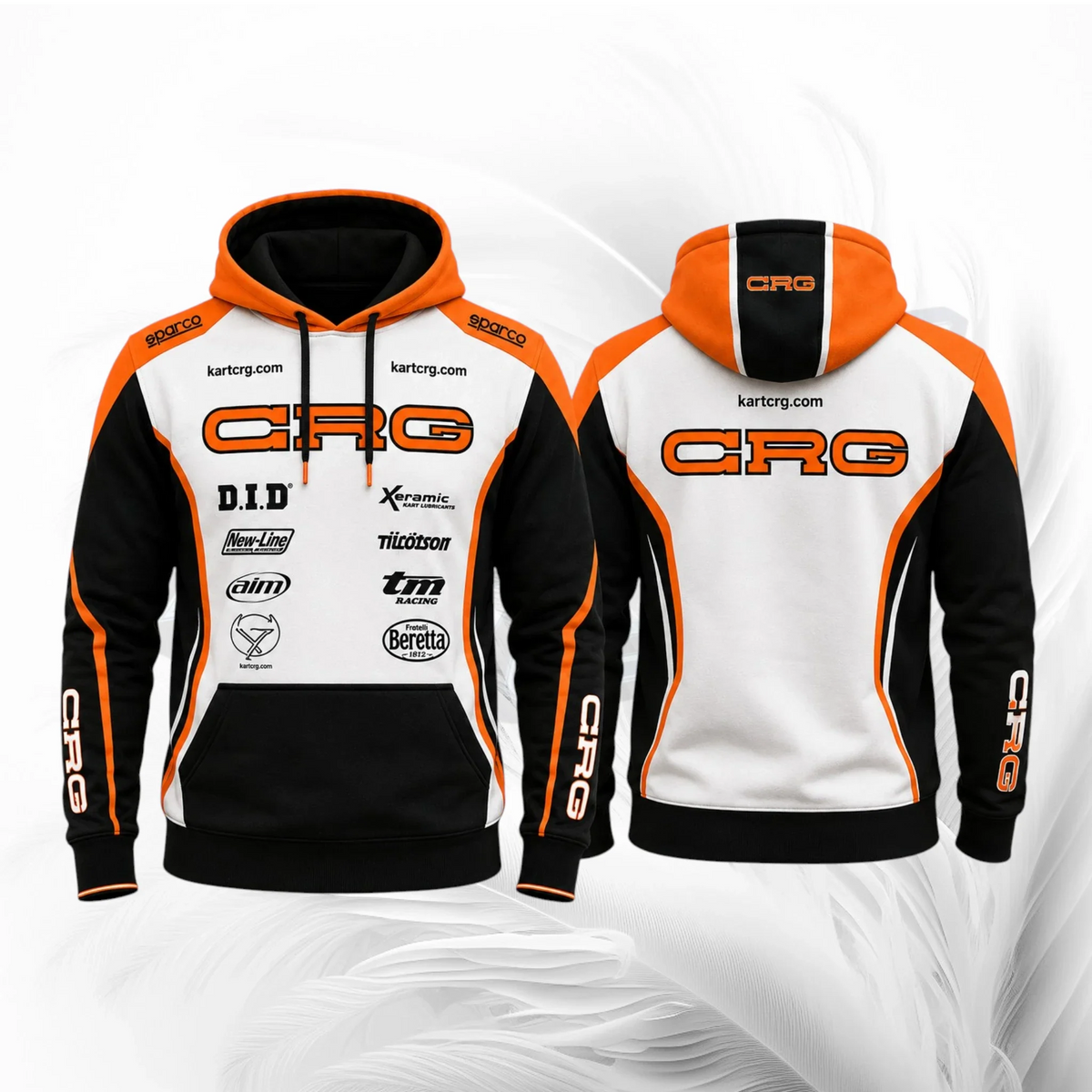 CRG Racing Hoodie Black White Orange