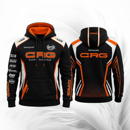 CRG Kart Racing Hoodie Black Orange White