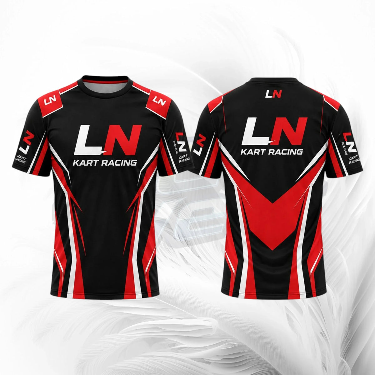 LN Kart Racing T-Shirt – Black & Red