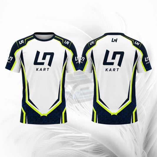 LN Velocity White Kart Racing T-Shirt