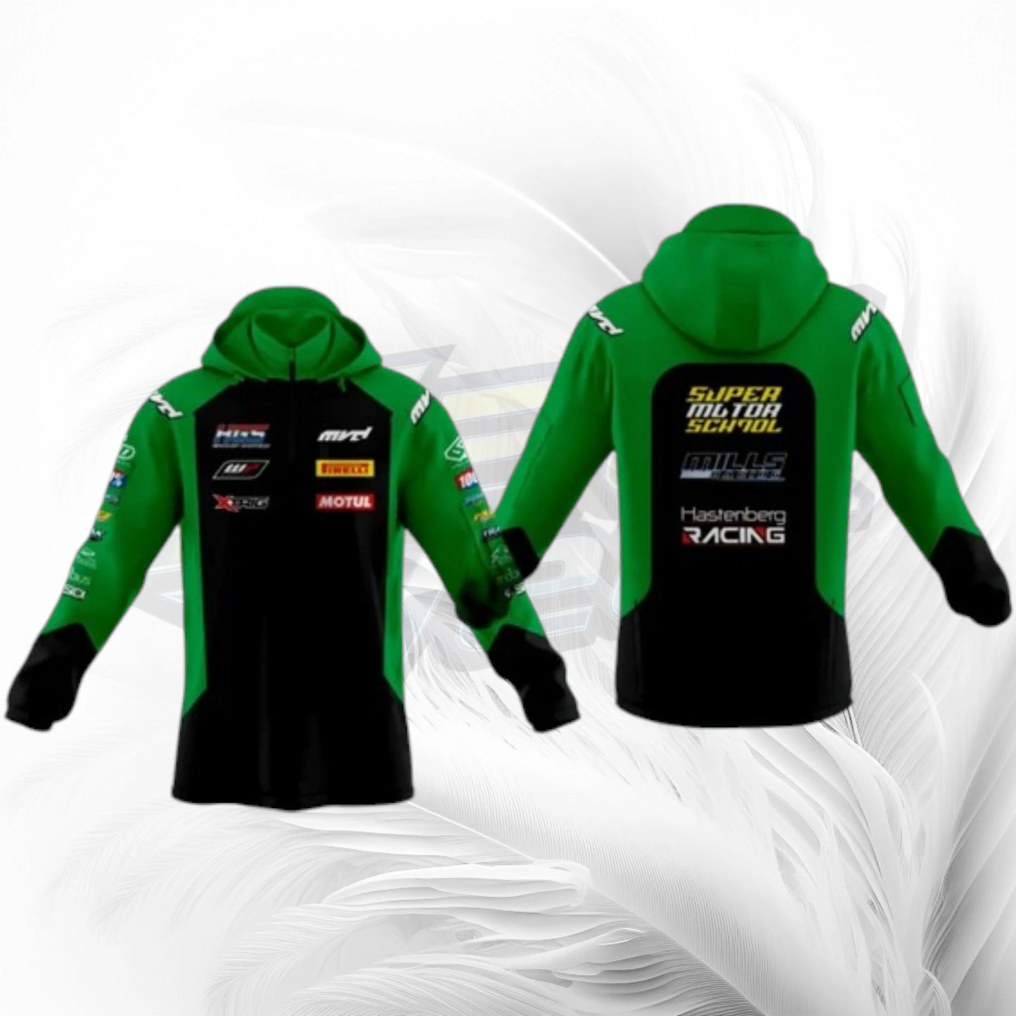 CUSTOM SOFTSHELL JACKET - BLACK/GREEN