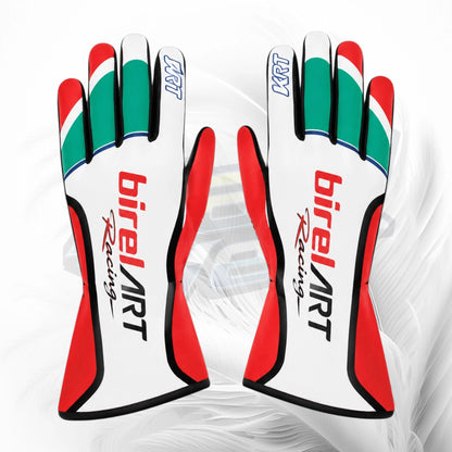 Birel ART Racing Gloves White Red Black