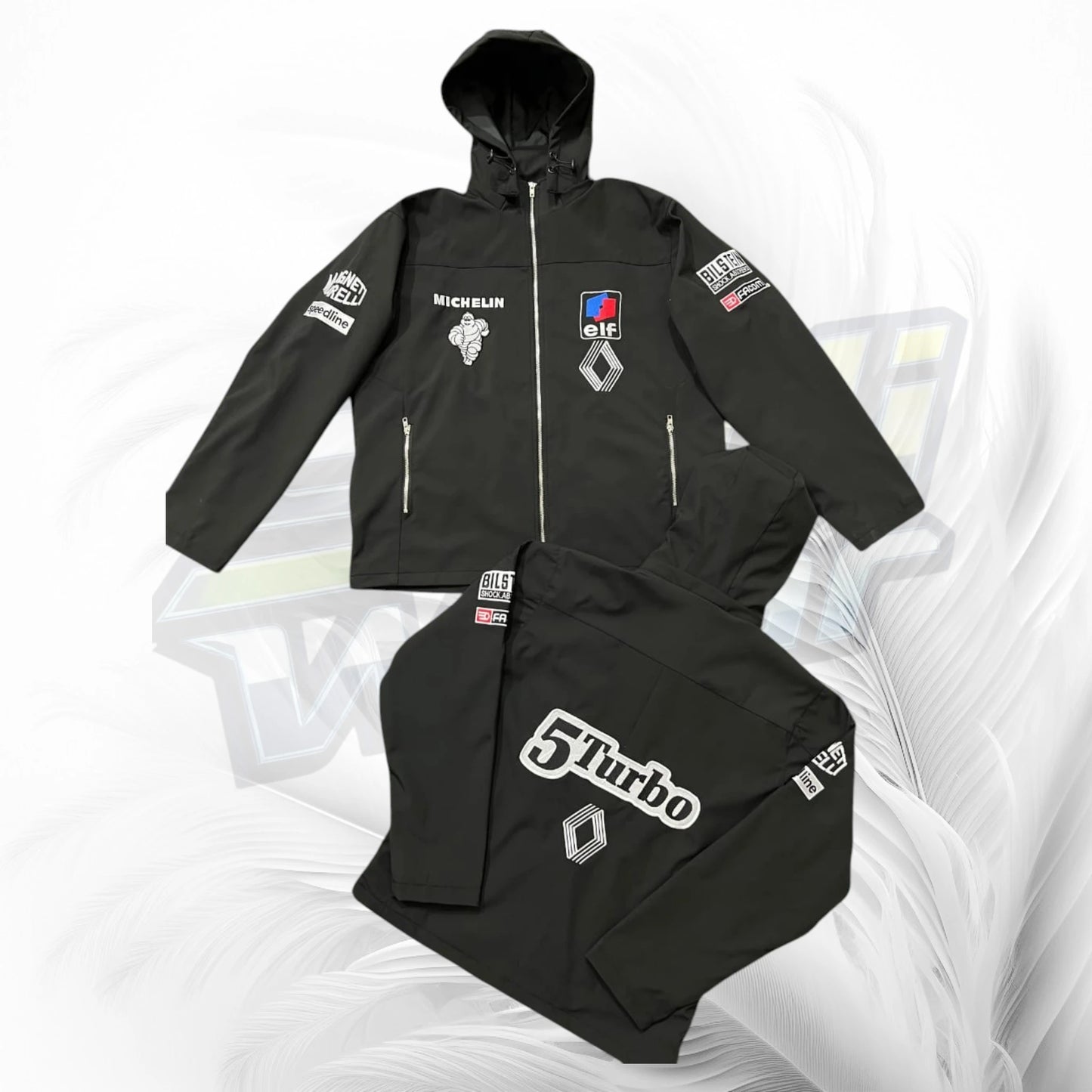 5 Turbo Black Rally Racing Jacket