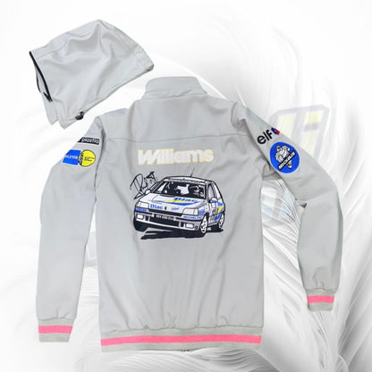 Williams Vintage Rally Racing Jacket Grey Pink
