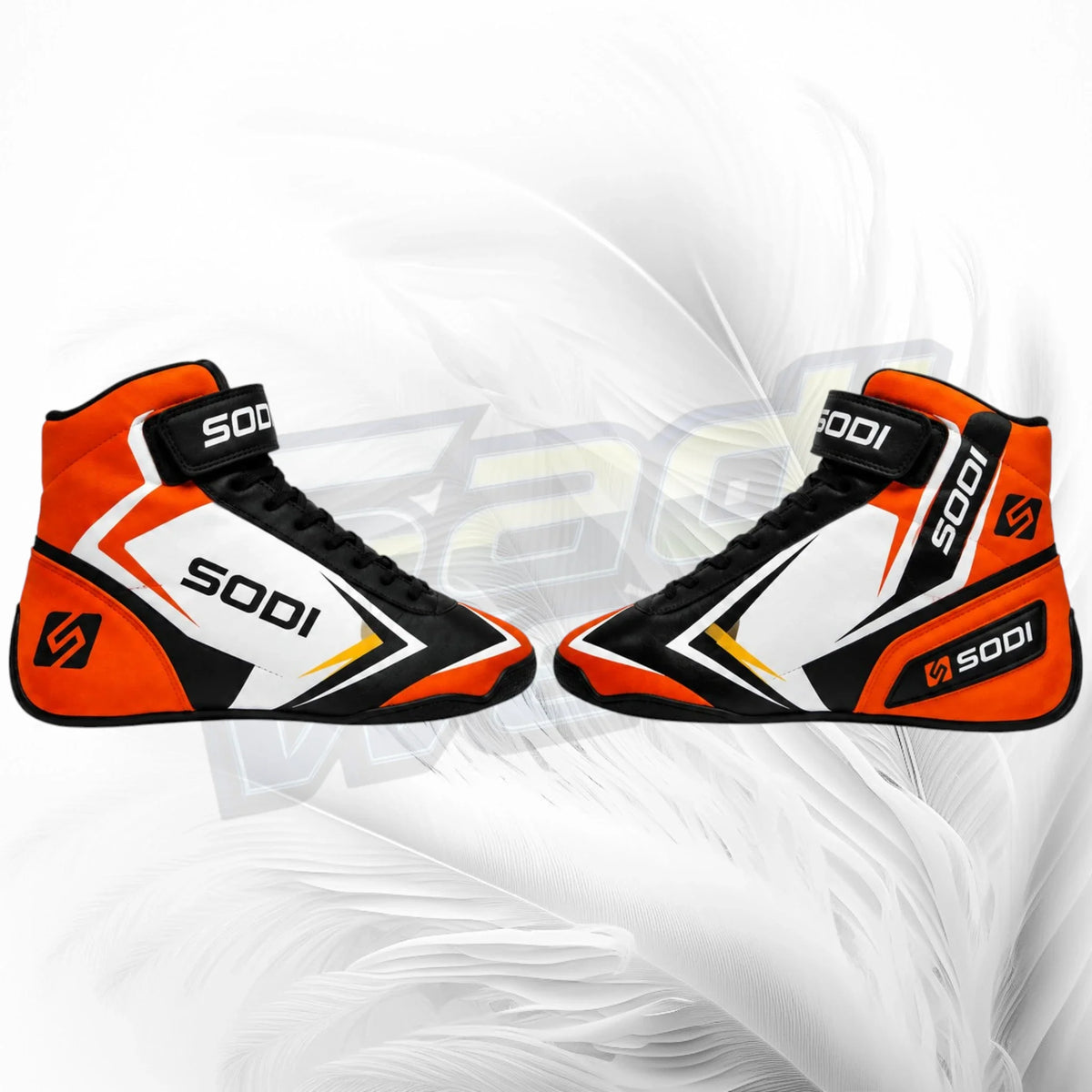 SODI Orange Black Kart Racing Shoes