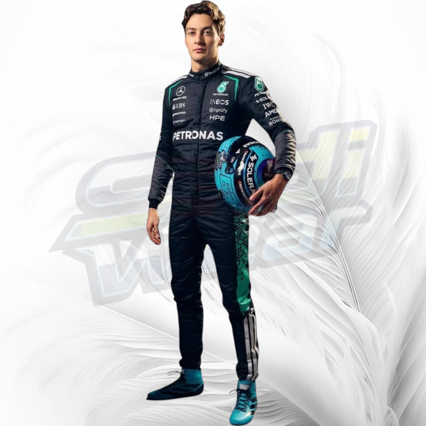 George Russell & Kimi Antonelli Mercedes AMG Petronas F1 Racing Suits 2026