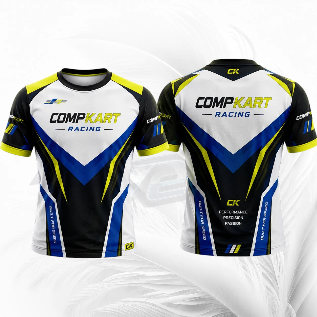 CompKart Racing karting T-shirt front and back view